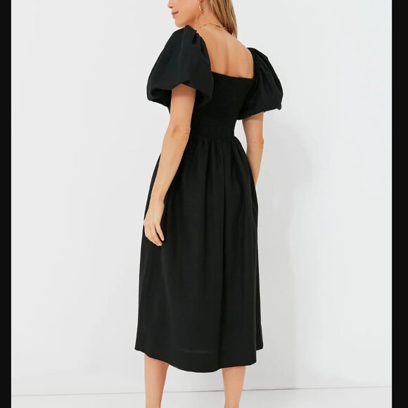 Tuckernuck Pomander Place Black Alexis Midi Dress - M - Picture 3 of 7